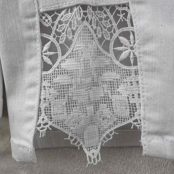 Soft Surroundings White‎ Lace Ankle Jeans - Picture 11 of 15